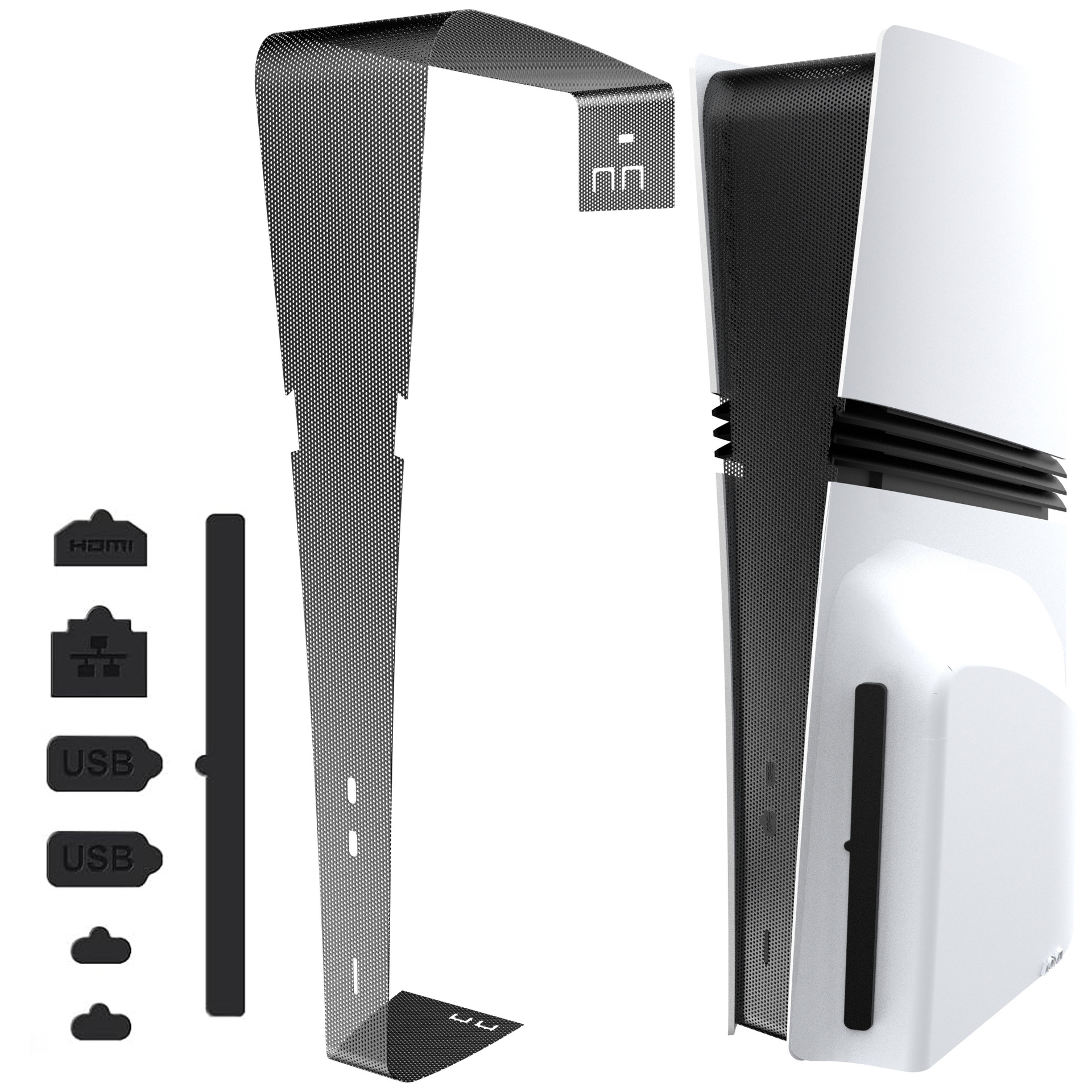 PS5 Pro Konsolu Basit Toz Koruma Fiş Kiti PS5 Pro Optik Sürücü Sürümü/Dijital Sürüm Oyun Konsolu Toz Filtresi