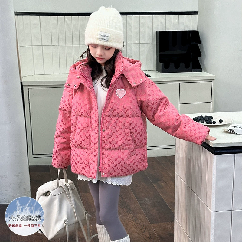 Зимняя вельветовая куртка-пуховик, для подростков, в стиле вестерн, повышенной плотности, для средней школы, на утином пуху