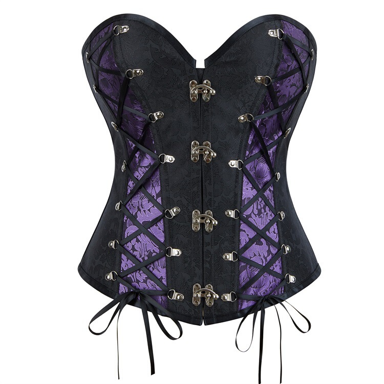 New European and American Retro Palace Corset Steampunk Chain Gothic Corset Halloween Fishbone Suit