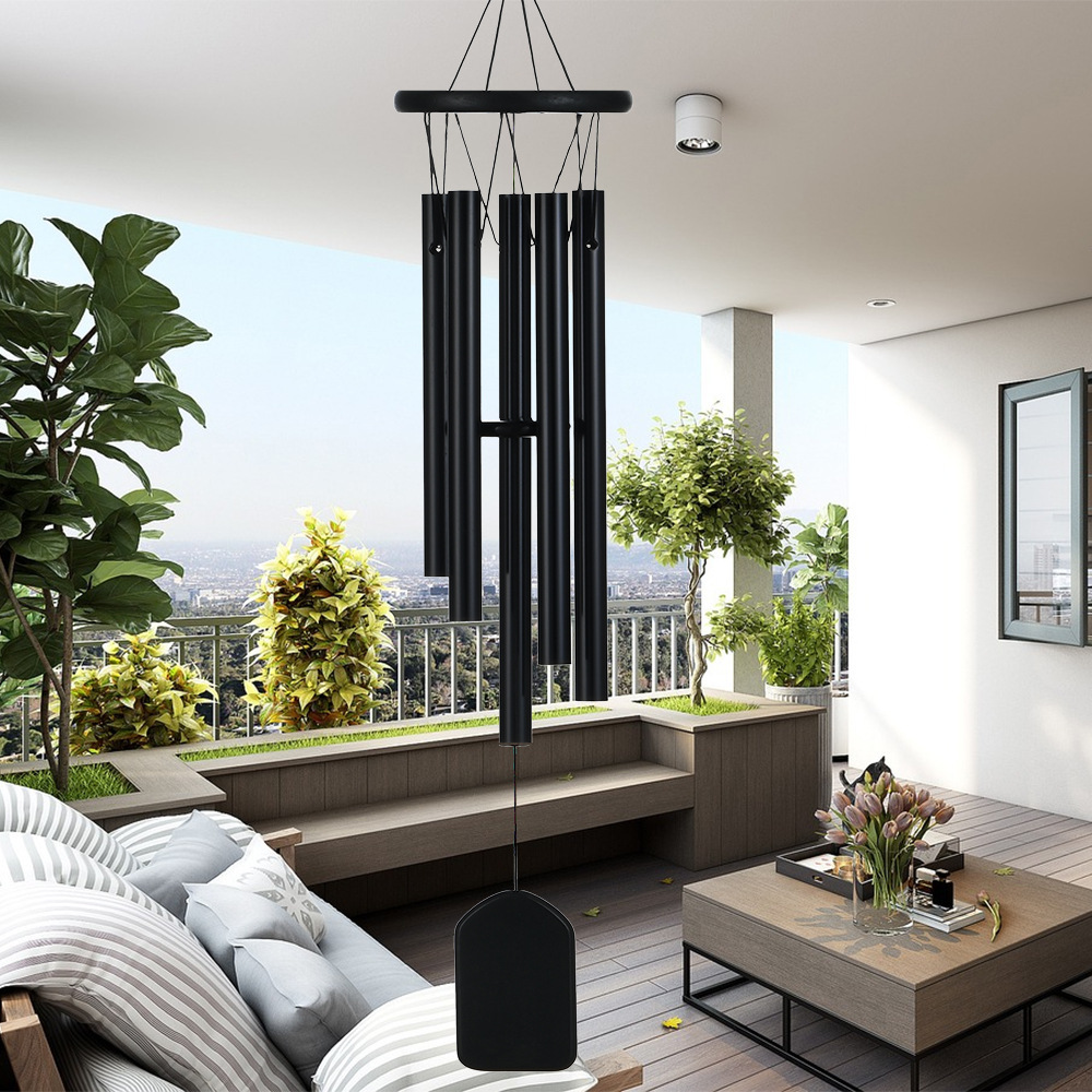 Windspiele aus Aluminium mit 6 Röhren – Musik-Gedenkartikel – Hersteller – Grenzüberschreitender Geschenkartikel – Großhandel_voghion.com