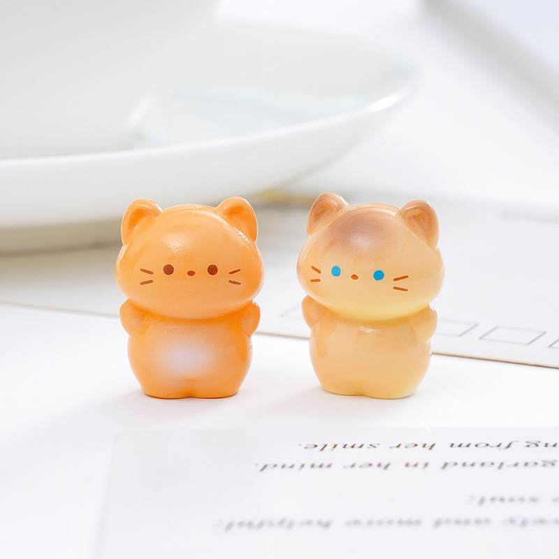 可爱站立暹罗橘猫公仔萌粒 diy装饰品盲袋挂配件汽车载桌面小摆件|undefined