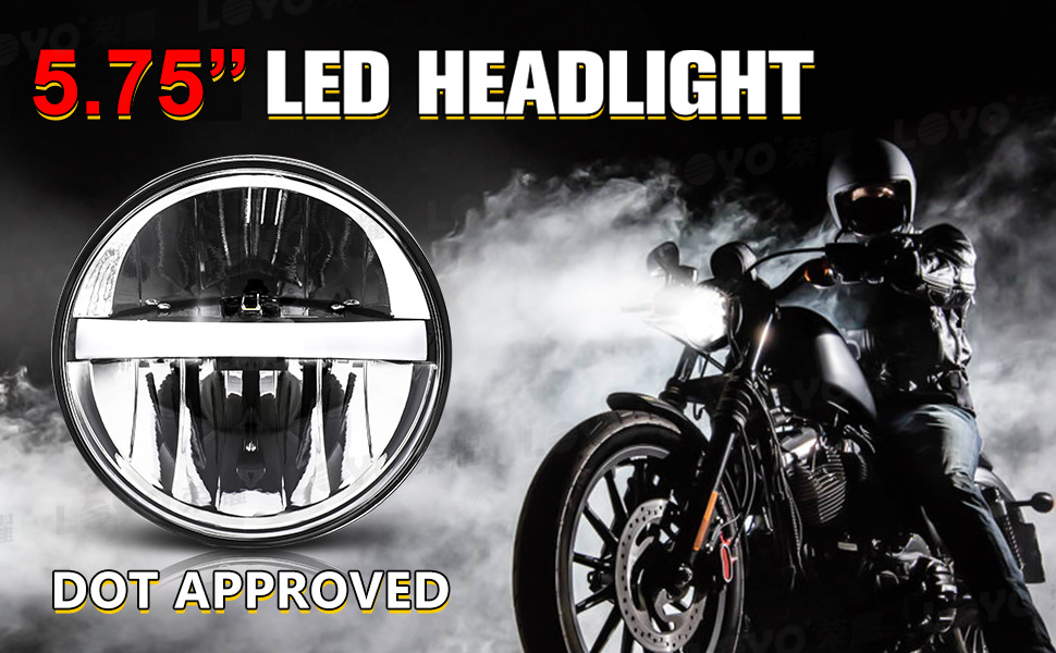 5.75inch 30W Led Harley Headlight Suitable for Harley Motorcycle High and Low Beam Integrated Headlight