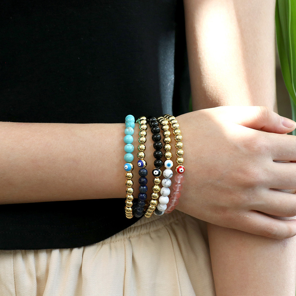 Fashion Eye Copper Enamel Bracelets 1 Piece