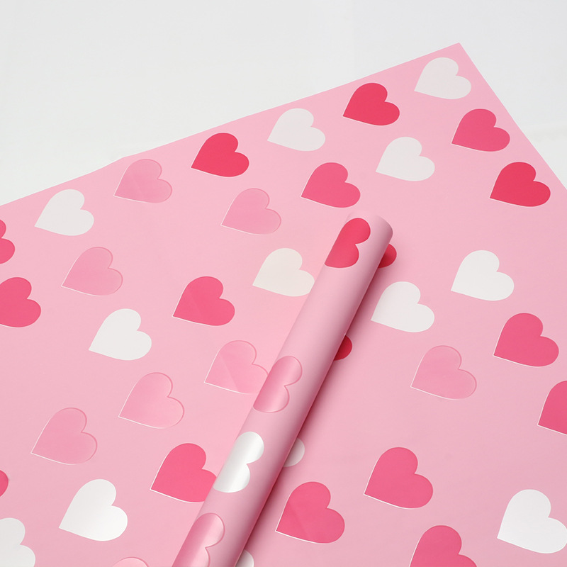 Huaxi Neon Love Papel de embalaje de flores Película perlada impermeable Paquete de regalo Papel de flores Papel Ouya Floristería Material de ramo image 9