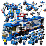 品兴 Lego, конструктор, логическая игрушка, мелкие частицы, полиция, подарок на день рождения