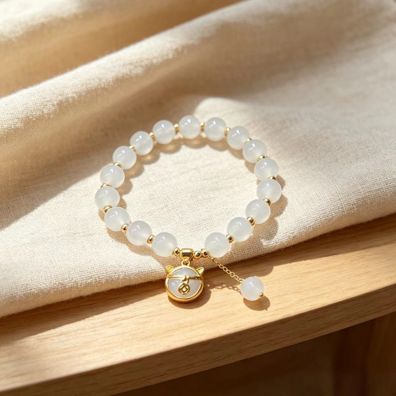 Lucky Cat Bracelet for Women, Unique Design, High-End Style, Elegant, Popular on Instagram, Beaded Hand Jewelry, Ins Style Lucky Cat Bracelet for Women, Unique Design, High-End Style, Elegant, Popular on Instagram, Beaded Hand Jewelry, Ins Style