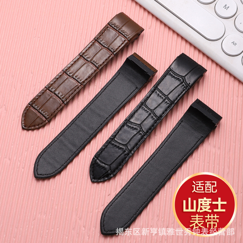 Genuine Leather Strap Suitable for Cartier Santos Watch Cowhide Strap Santos100Xl Santos Strap