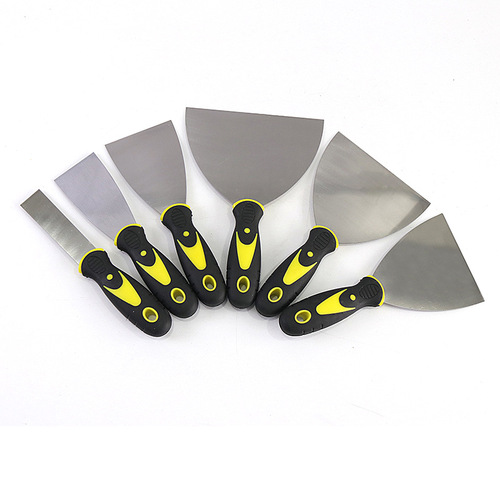 Stainless steel putty knife, carbon steel two-color handle putty knife, spreader, scraper, cleaning knife, paint tool