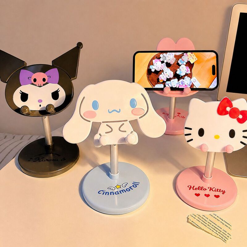 2025 New Sanrio My Melody Cinnamoroll Kuromi Student Dormitory Watching Tv Cute Phone Stand