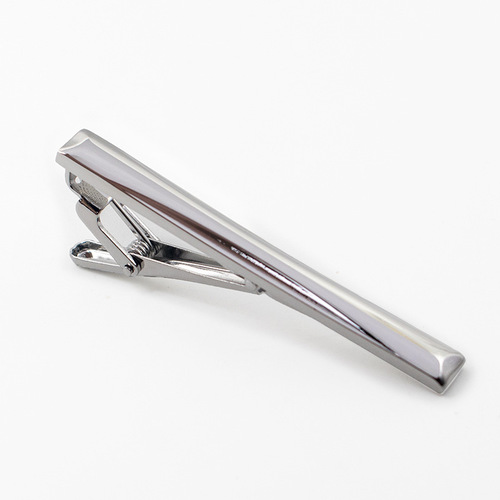 Men's shirt tie clip metal copper material business tie clip set flat head type electroplating collar accessories