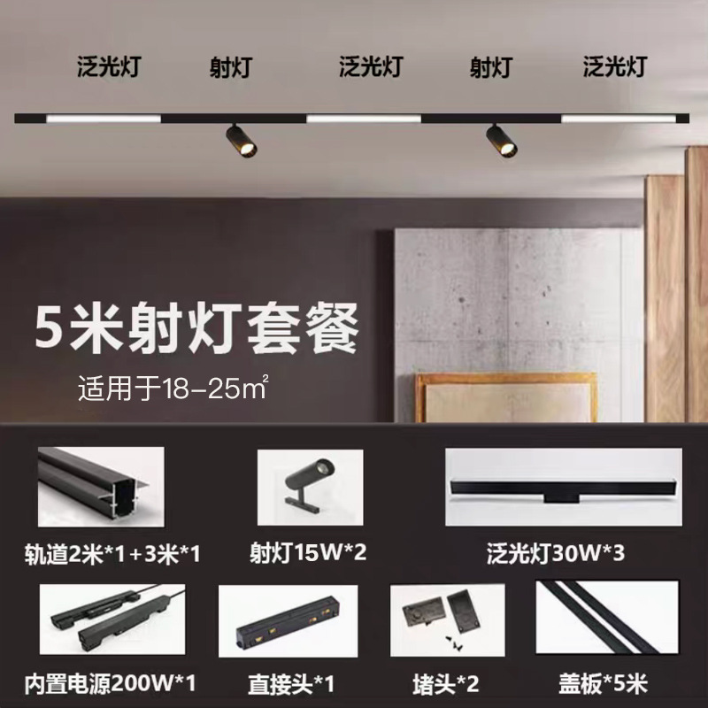 Espectro completo sin lámpara principal lámpara de órbita de absorción magnética incrustada LED foco plegable lámpara GeShan lámpara Zhongshan iluminación luz de inundación