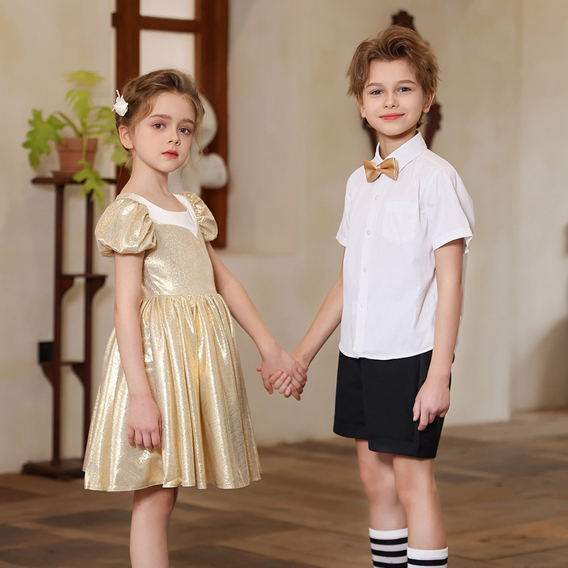 Uniformes de actuación del coro del día del niño, nuevos vestidos para niños, fotos de graduación de jardín de infantes, trajes de actuación de recitación de poesía de estudiantes de primaria