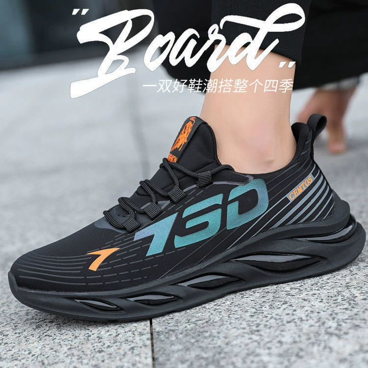 Внешняя торговля 2025 мужская спортивная повседневная обувь мужской летний тренд новая обувь круглая голова черная весенняя мужская обувь оптом