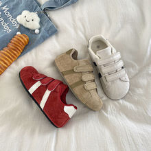 轻便薄底泡芙鞋女款2025年春秋季新款休闲女鞋学生百搭复古德训鞋