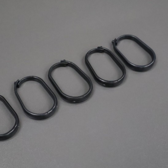 New Black Plastic Shower Curtain Buckle Hook Curtain Hanging Ring Without Disassembly Push-Type Lock Buckle Thickened Thickened Hanging Ring