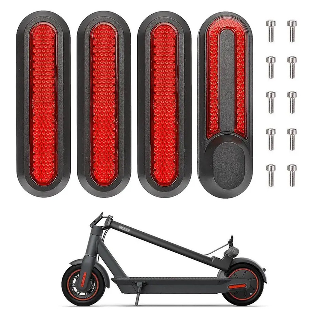 M365/Pro//1S Scooter Front Fork Left and Right Decorative Side Cover with Reflective Strip Screw Modification Decorative Accessories
