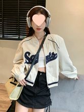 美式休闲棒球服外套女小个子春秋款辣妹风飞行员夹克短款上衣秋