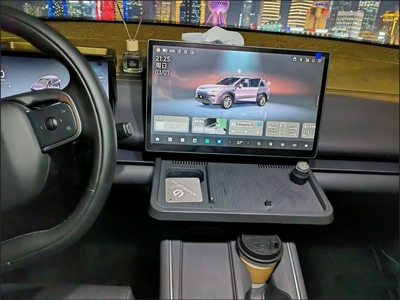 Specialized Leapmotor D19 D99 Center Console Small Table Board Co-pilot Storage Car Accessory Leapmotor D19 Small Table Storage Tray (Car table board) - third-generation-small-table-board-silicone-pad-with-silicone-protective-cover-that-wont-damage-the-car-starry-purple