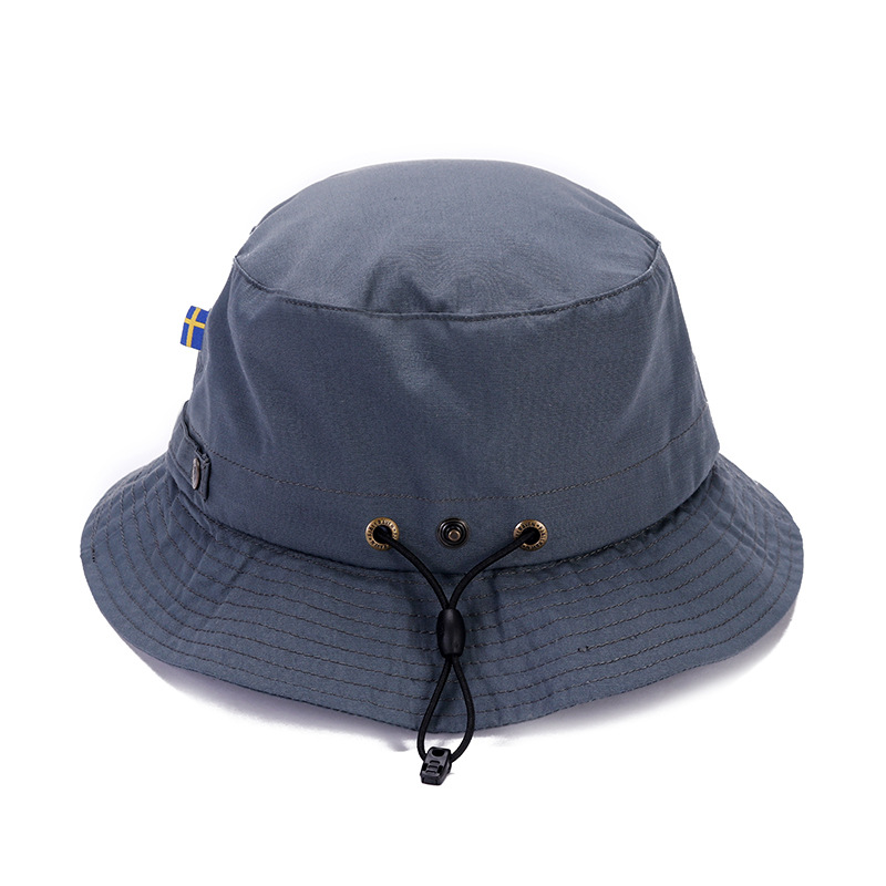 Sombrero de pescador de moda personalizado protección solar montañismo cuerda de tracción ajustable anti-UV gorro de bisel sombrero para hombre