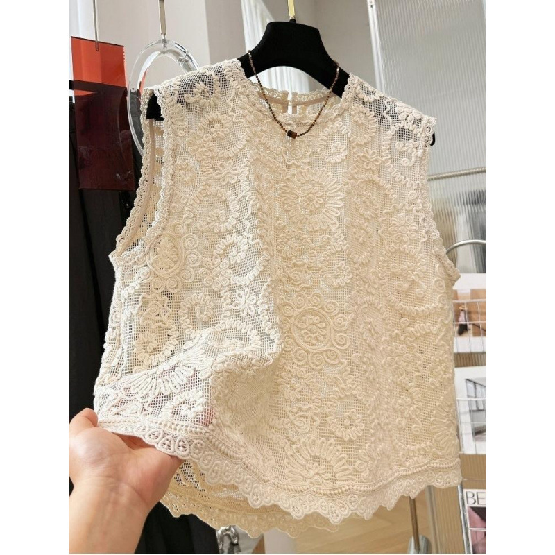 2026 Stunningly Beautiful Hollow-Out Crochet Sleeveless Lace Blouse, Exquisite Top for Women, Summer Outerwear Tank Top 2026 Stunningly Beautiful Hollow-Out Crochet Sleeveless Lace Blouse, Exquisite Top for Women, Summer Outerwear Tank Top