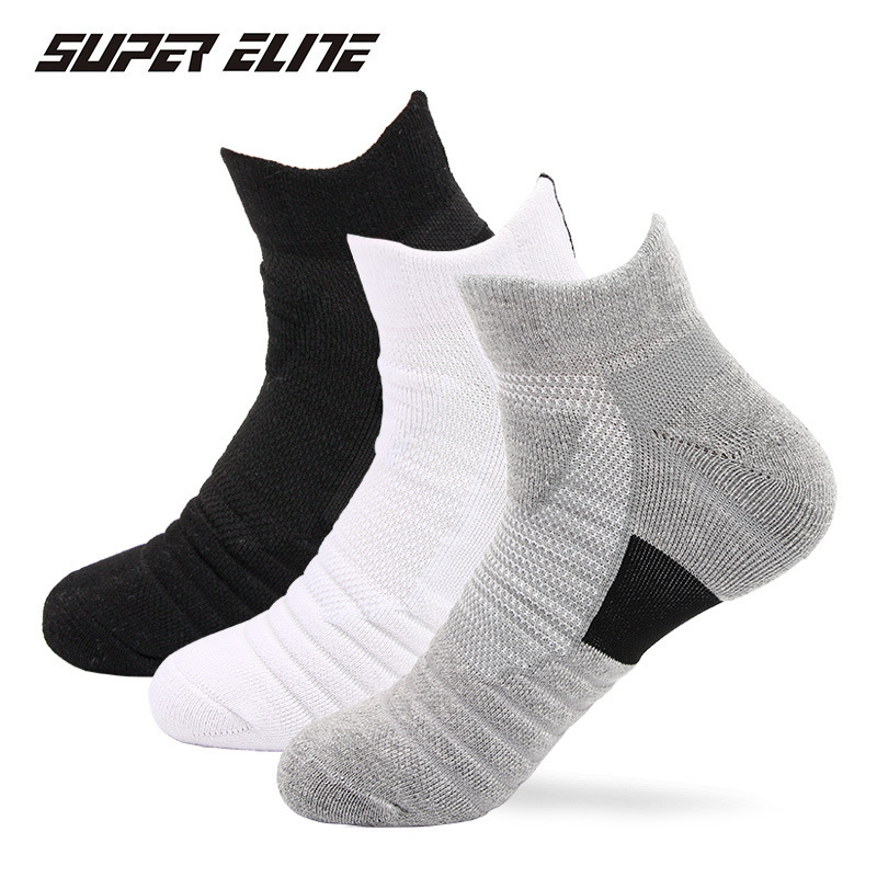 Professional Basketball Socks for Men, Thickeneded Towel Bottom, Mid-Length, Thin, Breathable, Sweat-Absorbent Running Outdoor Sports Socks