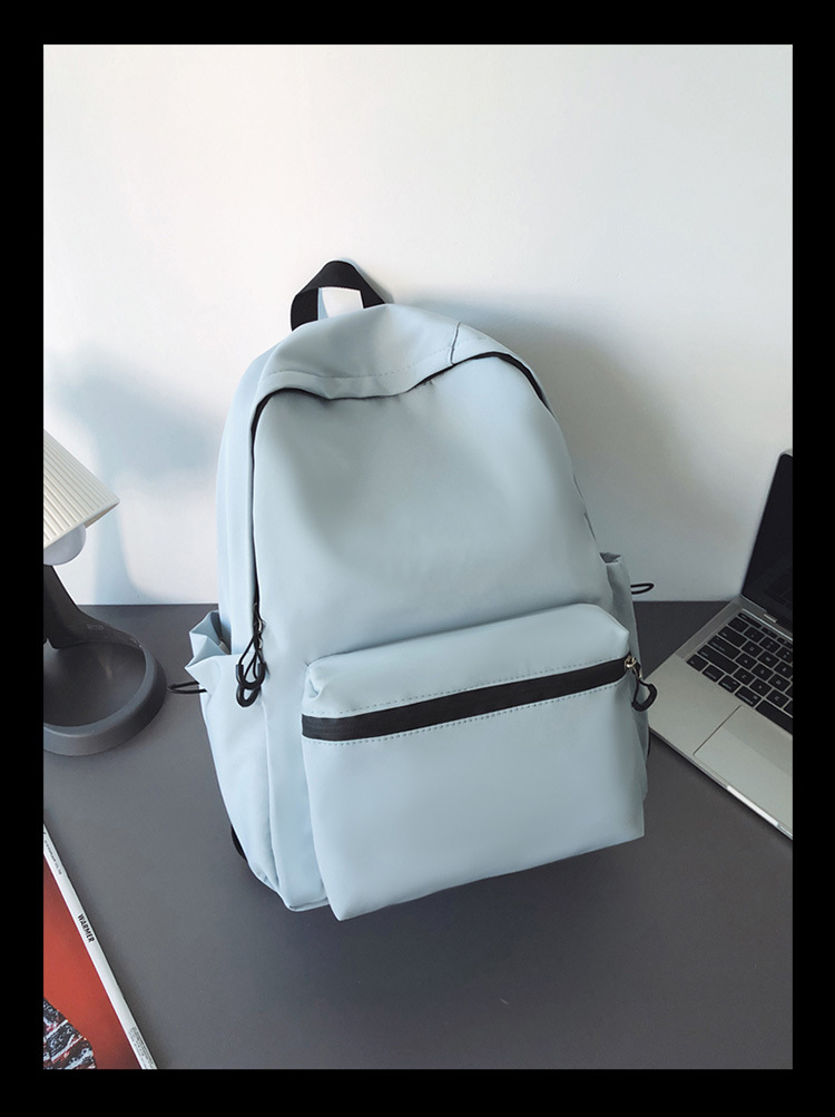 Nuevo estilo coreano en una pequeña mochila de color sólido fresco, mochila de gran capacidad, mochila de alto valor, mochila de estudiantes de moda.