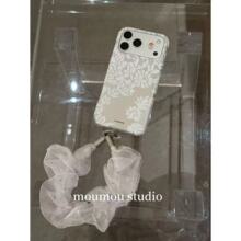 ins韩系白色蕾丝花朵适用于苹果17promax手机壳16保护套15氛围感