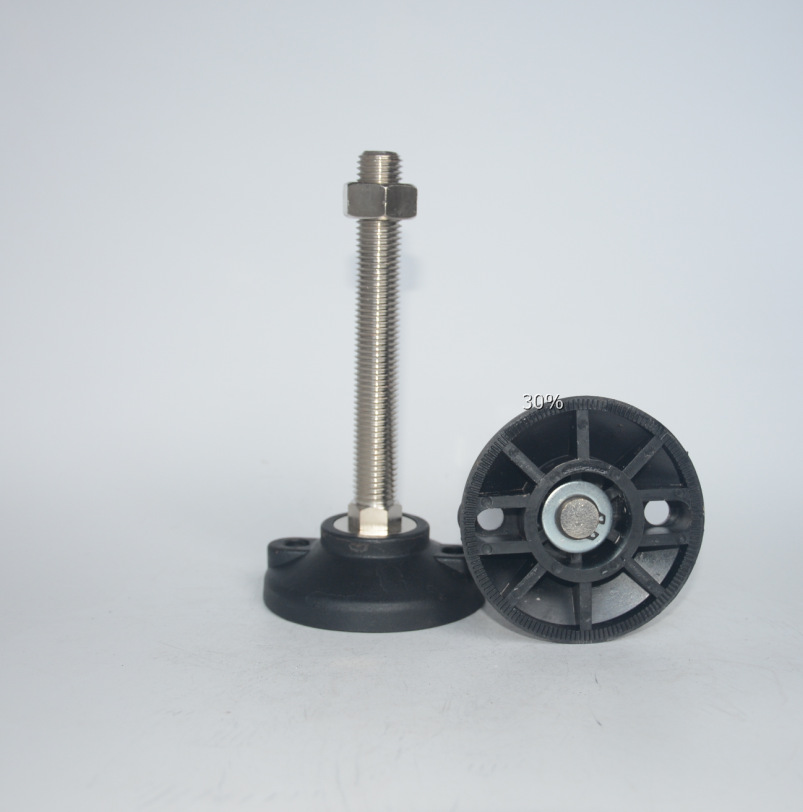 供应M12尼龙固定调节脚 碳钢镀锌可调螺丝 垂直升降可调脚垫 地脚