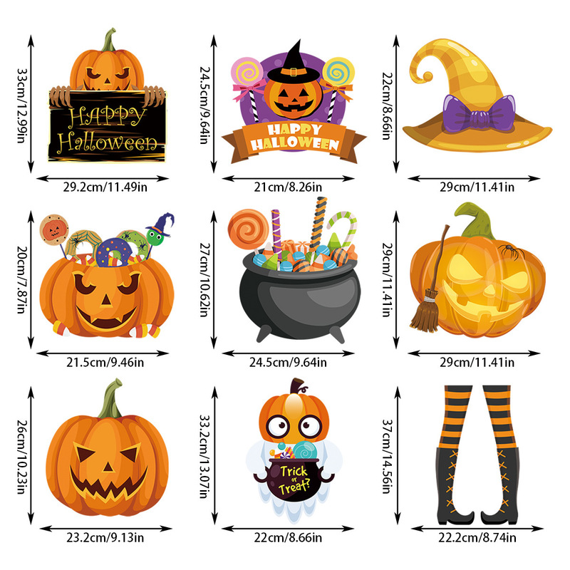 国境を越えた新型ハロウィーンパーティー装飾カボチャ魔法帽門掛鬼節シーン配置ストラップストラップ用品|undefined