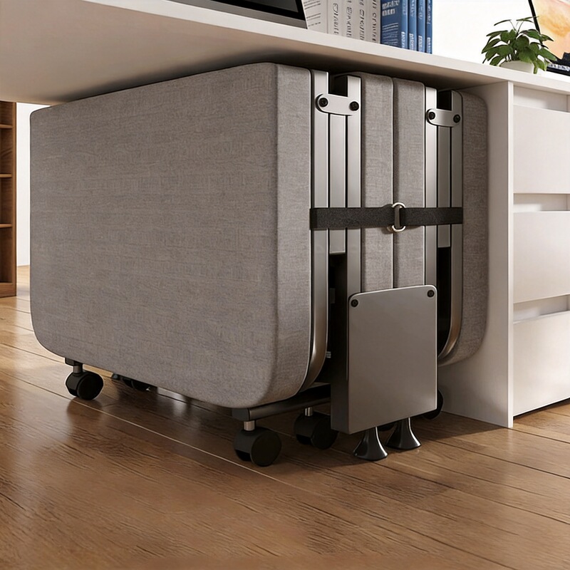 Lunch Break Recliner Nap Folding Bed Single-Person Office Cot 60% off Stackable Hardboard Coconut Palm Bed with Wheels