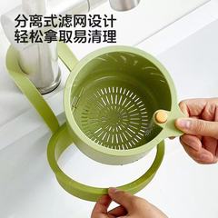 厨房水槽过滤挂篮水池洗菜盆防堵漏网按压式沥水碗挂袋网格置物架