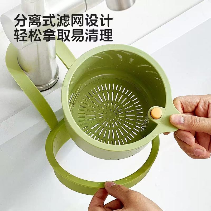 厨房水槽过滤挂篮水池洗菜盆防堵漏网按压式沥水碗挂袋网格置物架|undefined