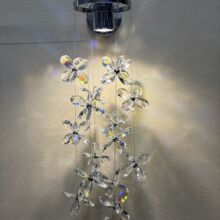 （不含灯架光源）水晶花朵壁灯法式水晶壁灯轻奢客厅电视背景墙