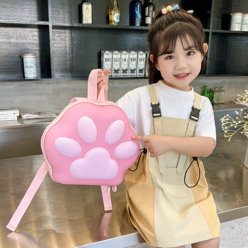 Bolsos infantiles 2024 otoño nuevo jardín de infantes de dibujos animados bolsas escolares garras pequeñas para niños y niñas cascas de huevo hombros