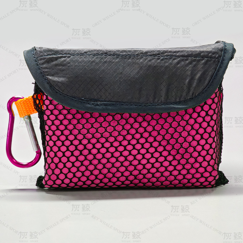 로즈 레드 나일론 백