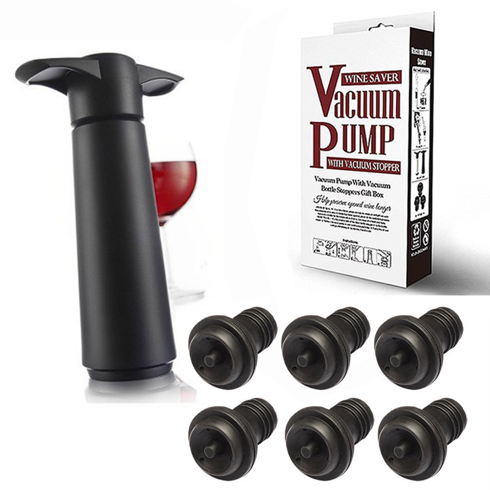 Venta caliente transfronteriza fábrica directa vino tinto tapón vacío bombeo vacío tapón sellado vino fresco tapón caja de color traje