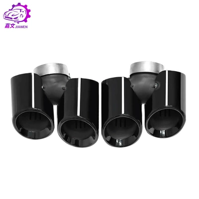 For 2011 - 2018 Porsche 911 Exhaust Pipe Tail Pipe Stainless Steel Muffler Tail Throat Restoration (Car muffler) - style-1-black