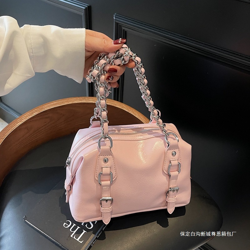 女性のための夏のニッチデザインバッグ 2025 新しいクロスボディバッグファッショナブルな韓国スタイルのシングルショルダー脇の下チェーン小さな正方形バッグ|undefined