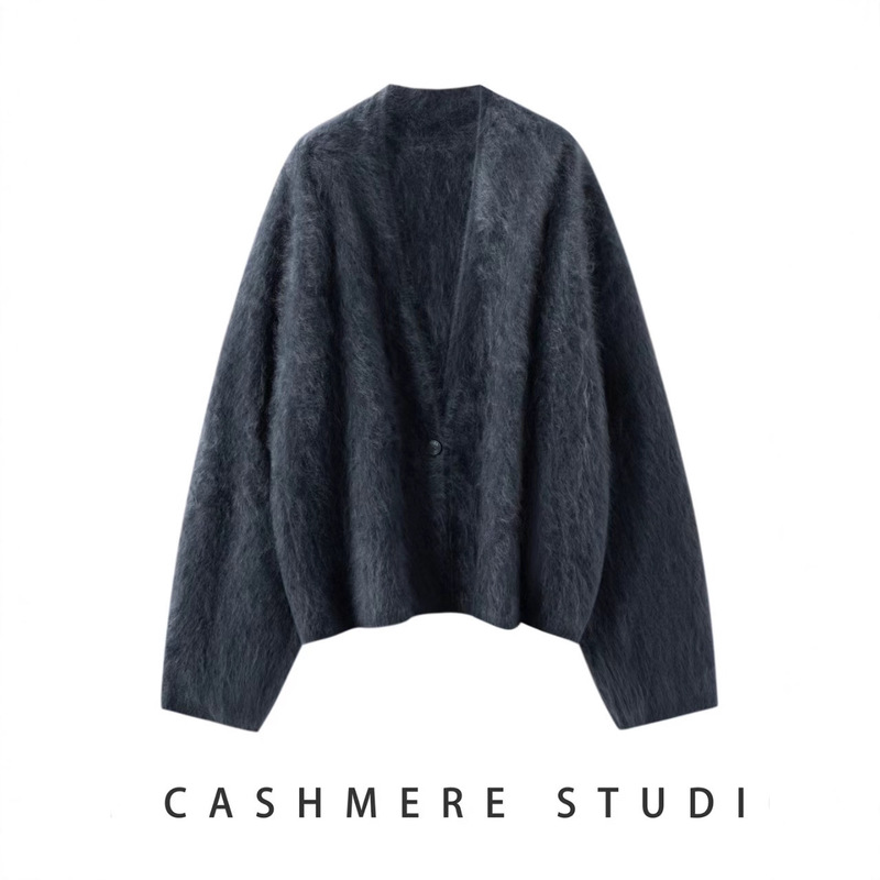 Loose Fur Sweater Fashion Collar Cashmere Sweater Autumn and Winter Thick Fleece Women's Cardigan Coat Lazy Loose Fur Sweater Fashion Collar Cashmere Sweater Autumn and Winter Thick Fleece Women's Cardigan Coat Lazy