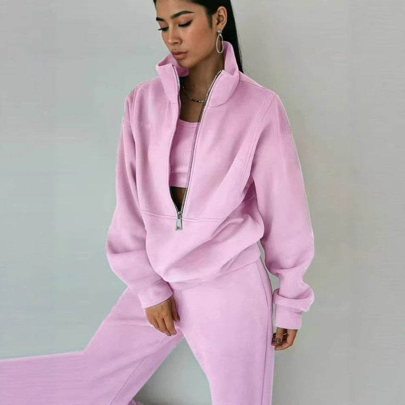 2026 Autumn European and American Women's Casual Fashion Sports Street Two-Piece Sweatshirt Set 2026 Autumn European and American Women's Casual Fashion Sports Street Two-Piece Sweatshirt Set