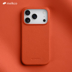 MelkcoはApple 17Promax携帯電話ケース、本革16Pro磁気吸着式MagSafe対応17保護ケースに適しています。
