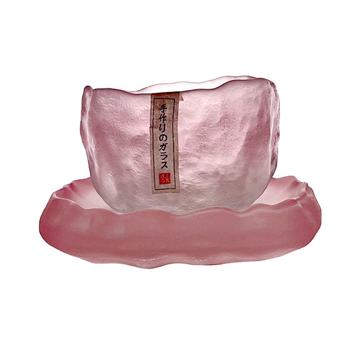 Master cup, Japanese pink lady’s small tea cup, national trend sake cup, glass cup, tea cup, frozen roasted aroma cup