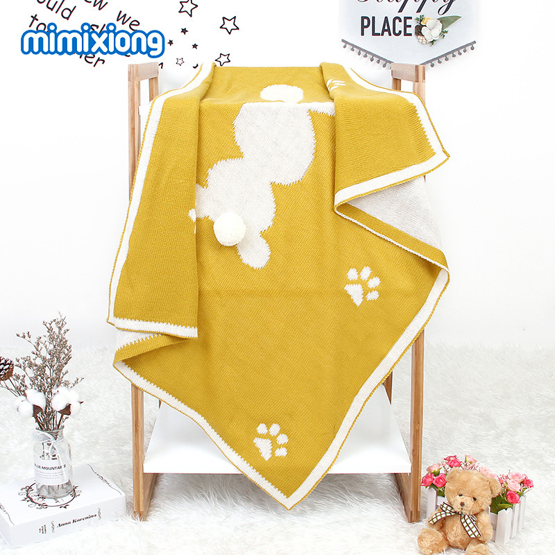 Ins venta caliente otoño e invierno dibujos animados bebé tridimensional conejo manta manta manta bebé manta