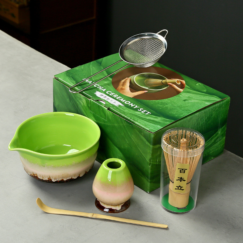 抹茶茶碗日本式抹茶宋代点茶道具陶磁器茶碗カップミキサー抹茶ブラシ茶コップセット|undefined