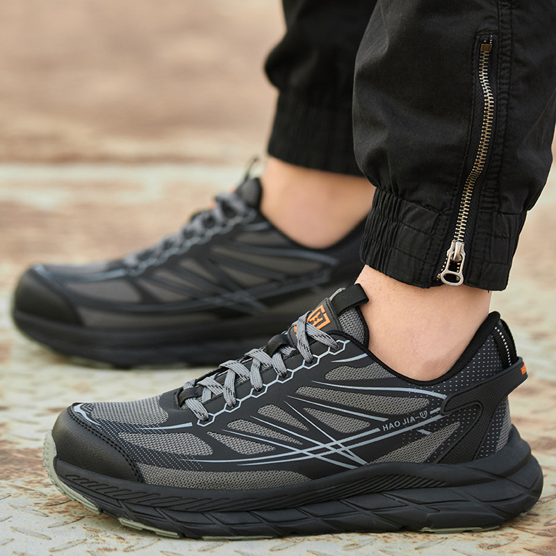 Men Special Work Shoes Haojia New Lightweight Breathable Wear-Resistant Steel Toe Safety For Men Anti-Smash Anti-Puncture Protective Work Shoes_vogvips.com