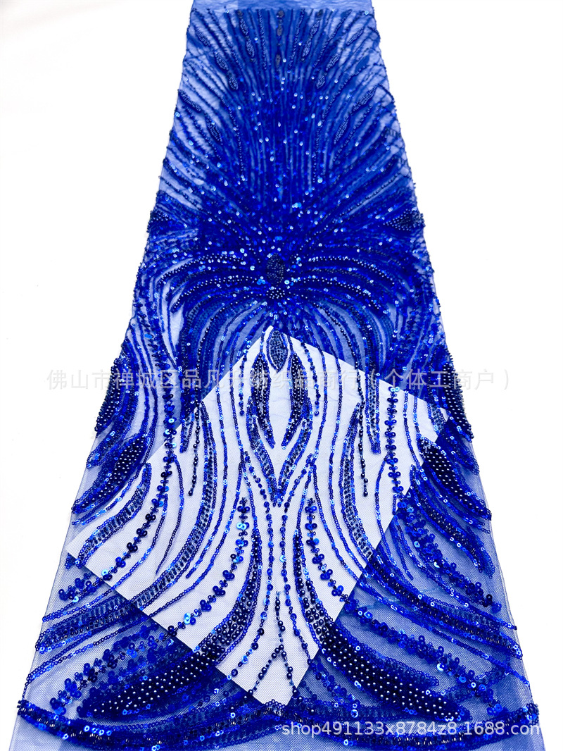 Moda Gaoding Suzhou fabricantes de ropa de moda al por mayor transfronterizos puntos de cuentas de lenteja tela de encaje image 14
