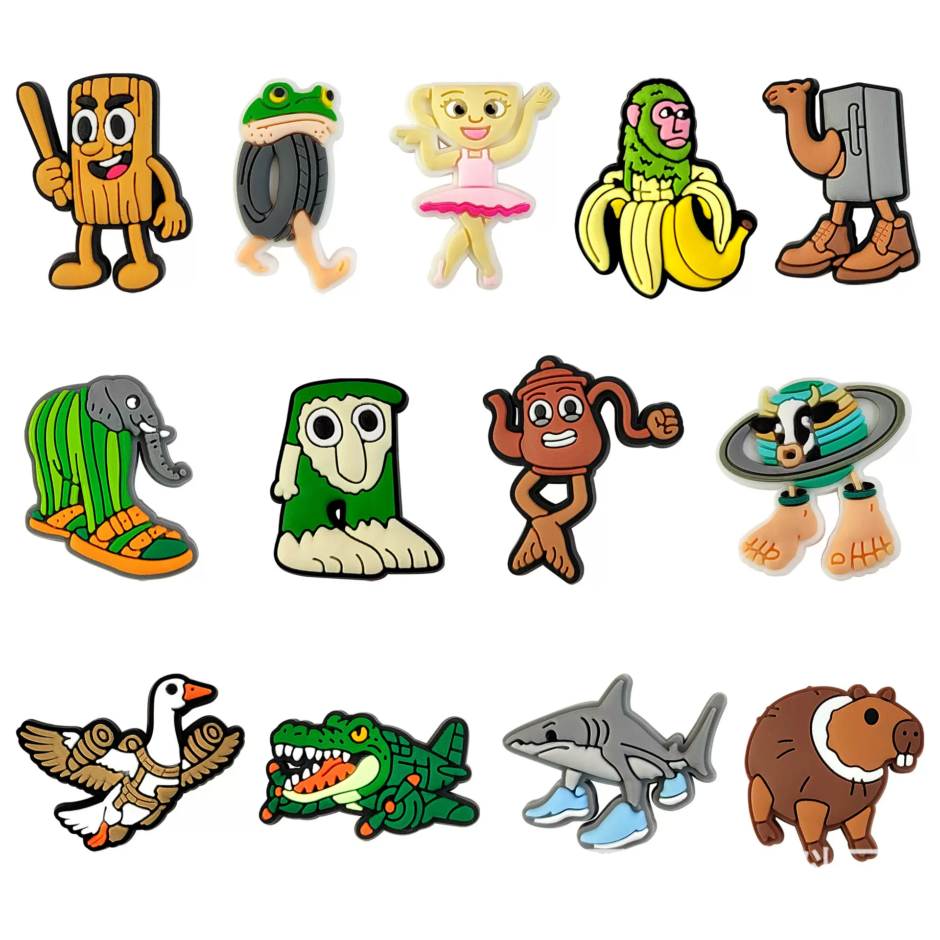 国外版山海经鞋花鞋扣洞洞鞋配饰高级感装饰扣pvc动漫智必星鞋扣