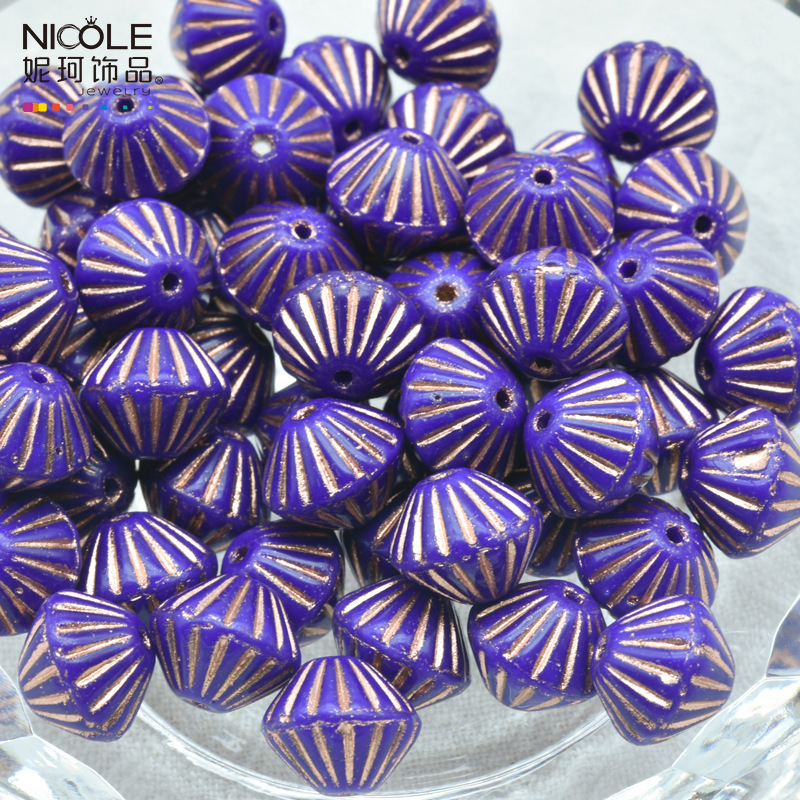 Importado Checo Baos Osha esmaltado linterna cuentas de mano 9mm accesorios de material DIY pulsera alrededor de 100 piezas