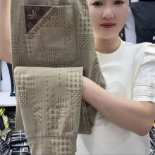 潮牌休闲裤男款2025新款春季潮流欧货提花小脚网红束脚弹力哈伦裤