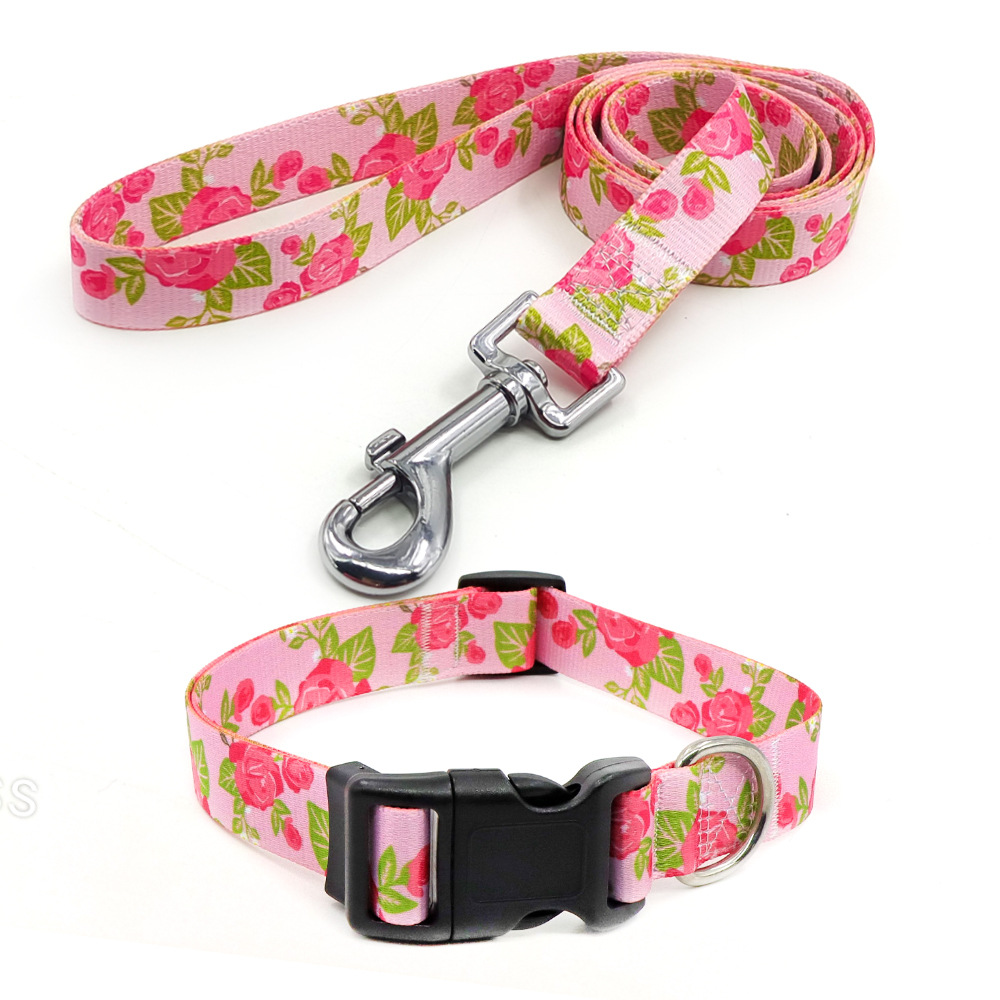 Amazon al por mayor collar de mascota corda de tracción al aire libre paseo perro collar perro collar en el viento